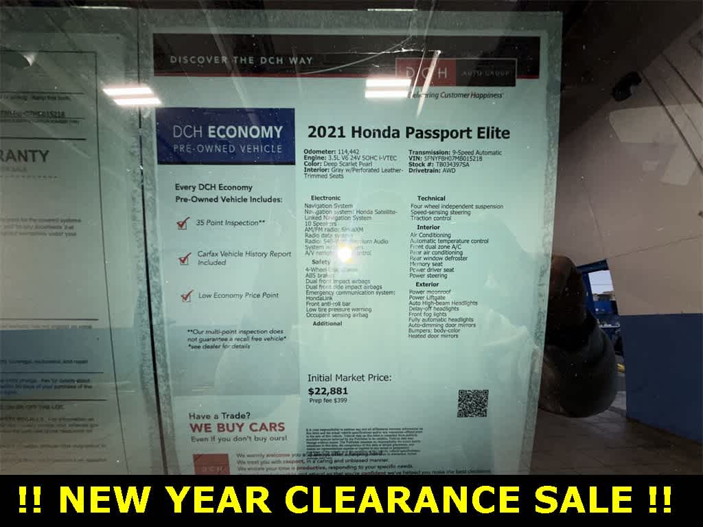 2021 Honda Passport Elite