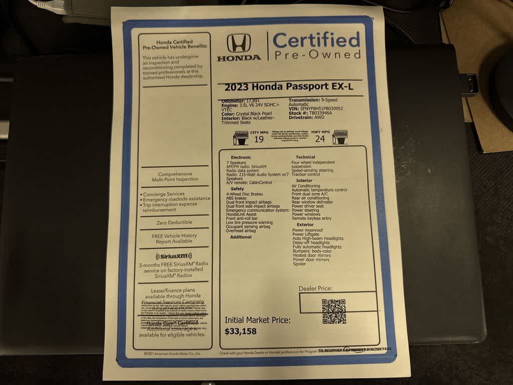 2023 Honda Passport EX-L