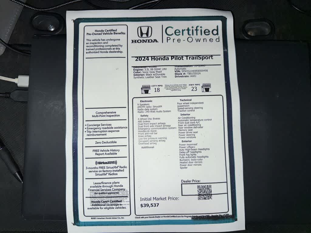 2024 Honda Pilot TrailSport