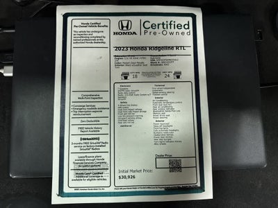 2023 Honda Ridgeline RTL
