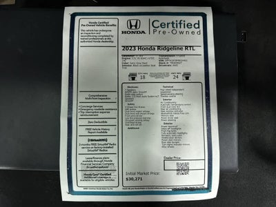 2023 Honda Ridgeline RTL