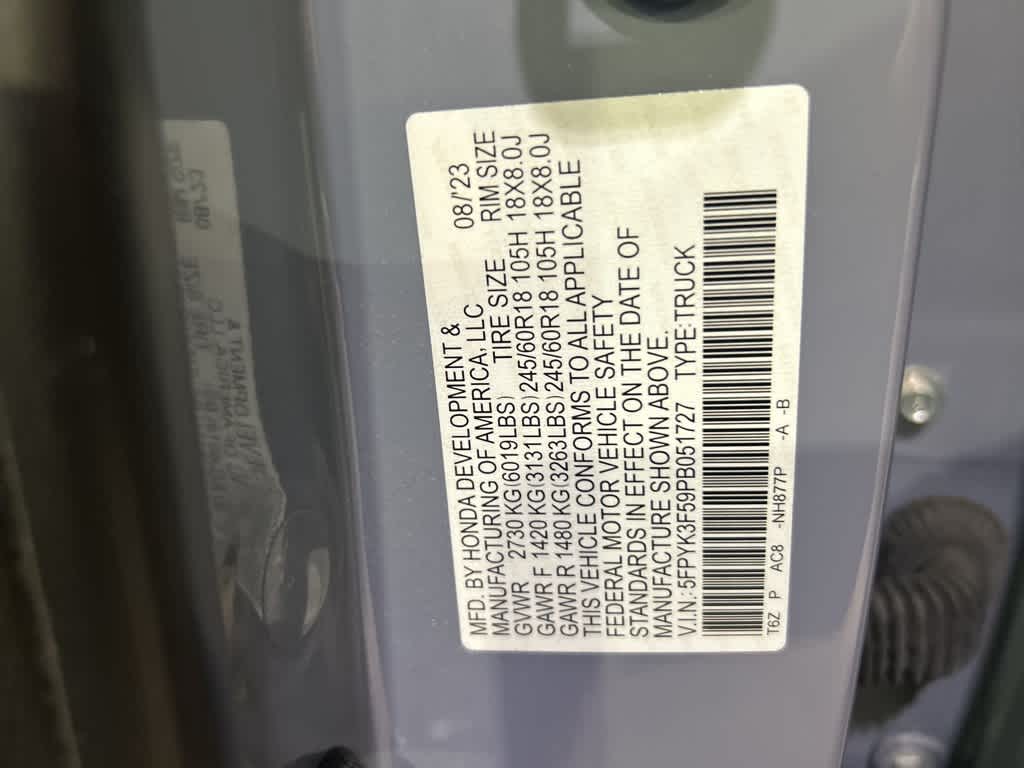 2023 Honda Ridgeline RTL