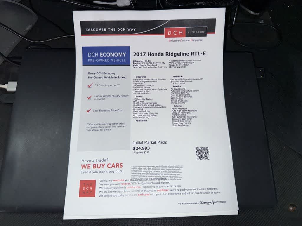 Honda Ridgeline RTL-E 2017