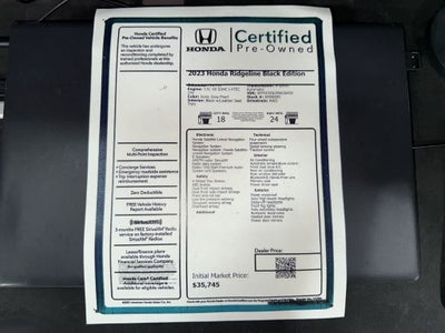 Honda Ridgeline Black Edition 2023