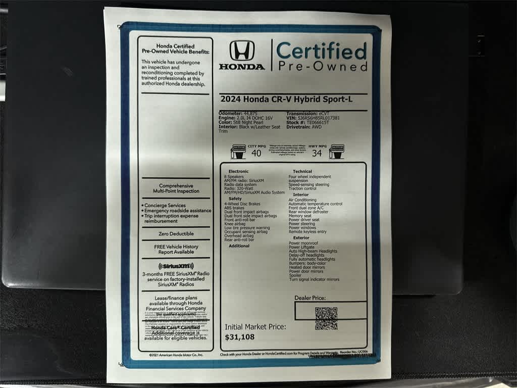 2024 Honda CR-V Hybrid Sport-L