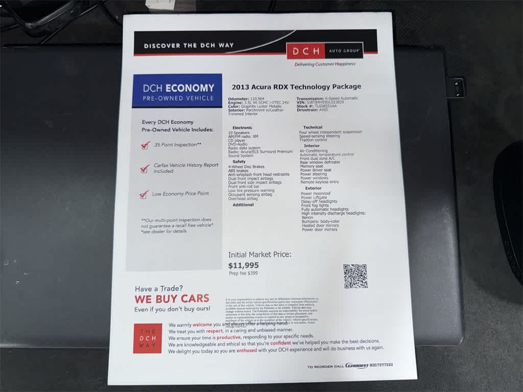 Acura RDX Tech Pkg 2013