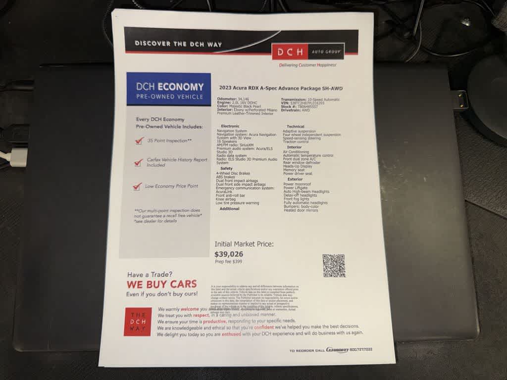 Acura RDX 2023 con paquete A-Spec Advance