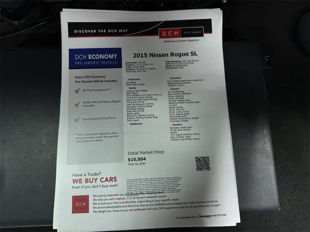 Nissan Rogue SL 2015