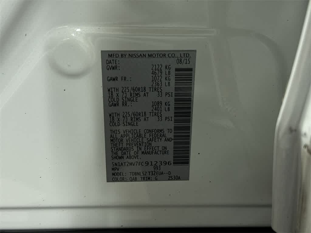 Nissan Rogue SL 2015