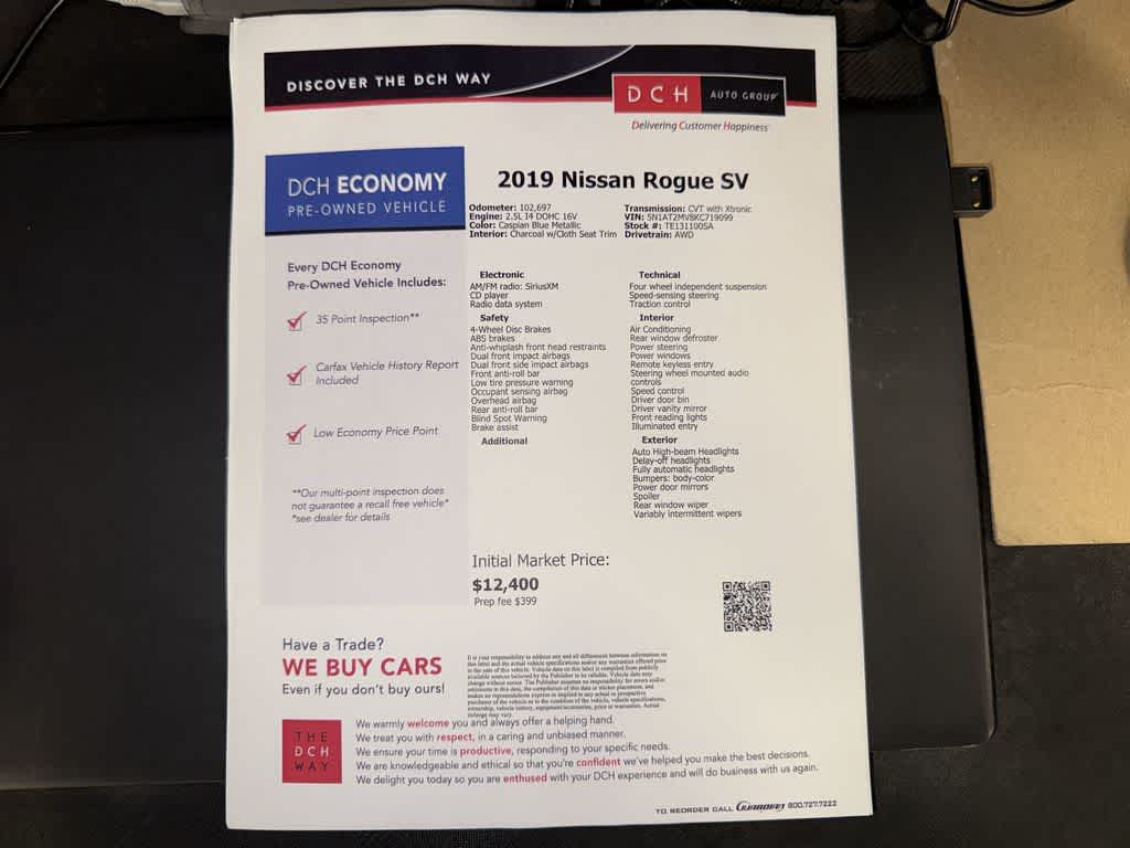 Nissan Rogue SV 2019