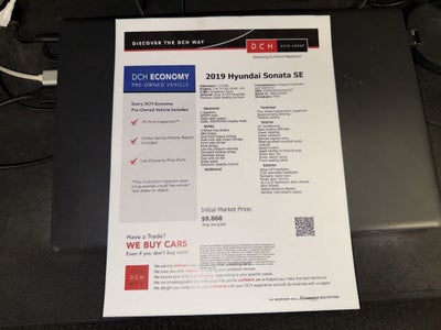 Hyundai Sonata SE 2019