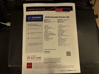 Hyundai Sonata SEL 2020