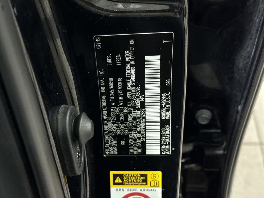 Toyota Highlander XLE 2019