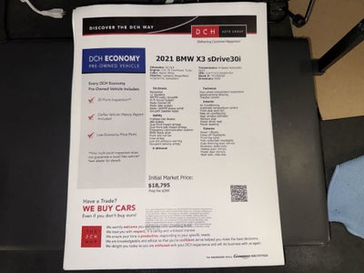 BMW X3 sDrive30i 2021 sDrive30i