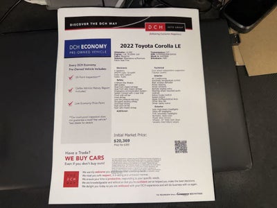 Toyota Corolla LE 2022