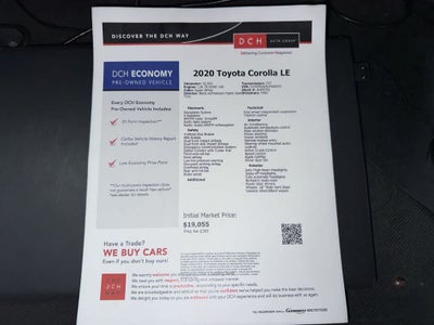 Toyota Corolla LE 2020