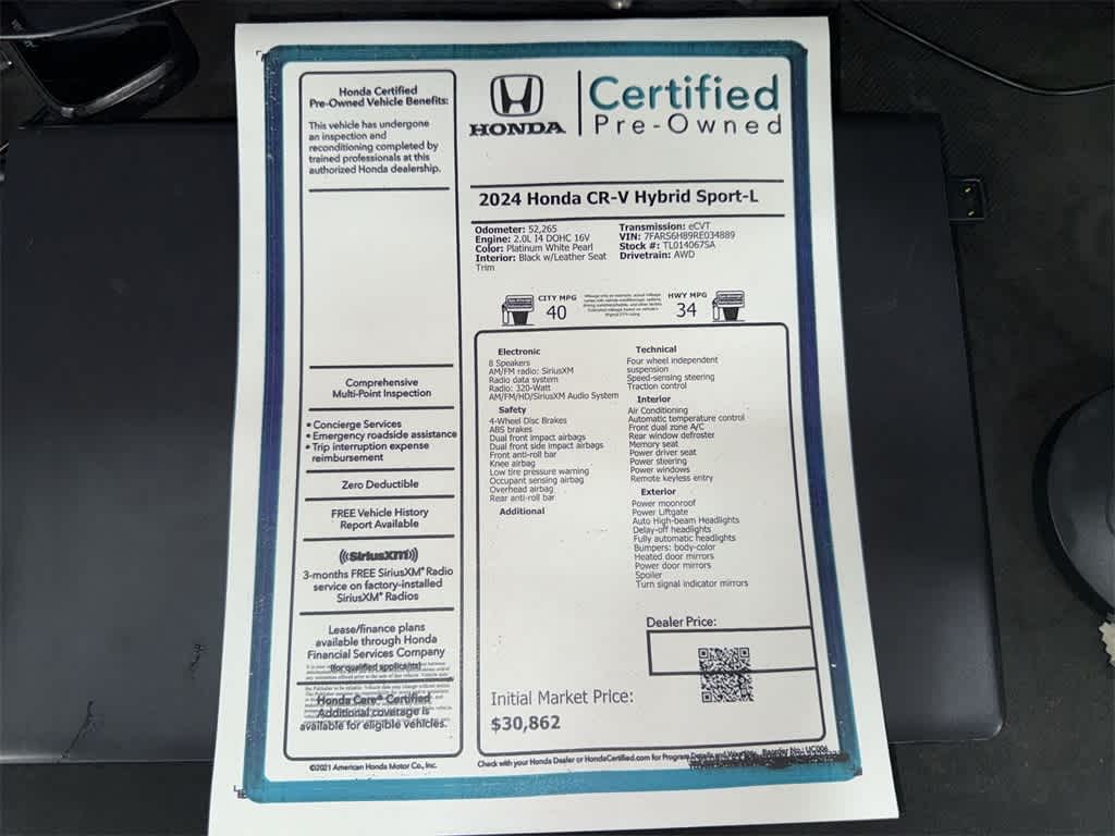 2024 Honda CR-V Hybrid Sport-L