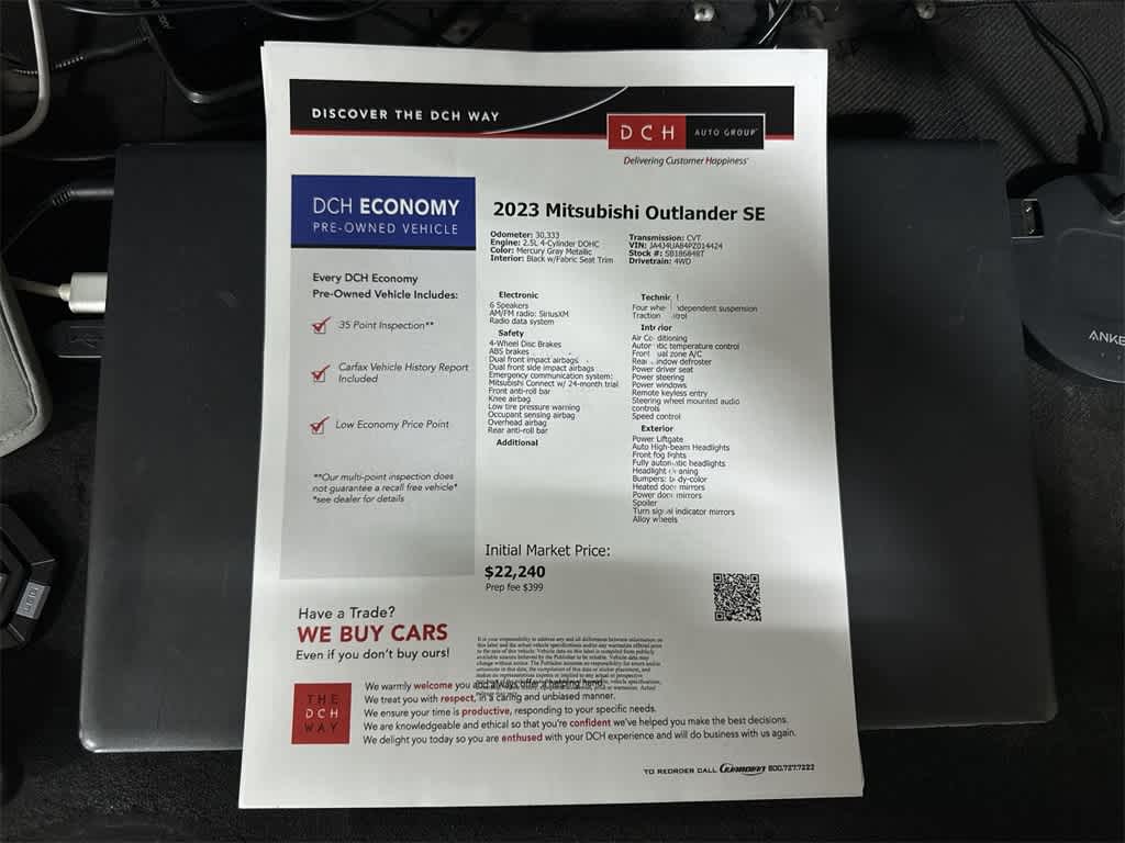 Mitsubishi Outlander SE 2023