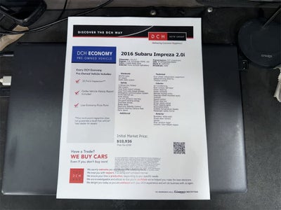 Subaru Impreza 2.0i 2016