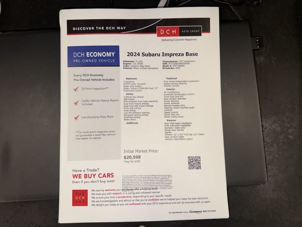 Subaru Impreza AWD 2024