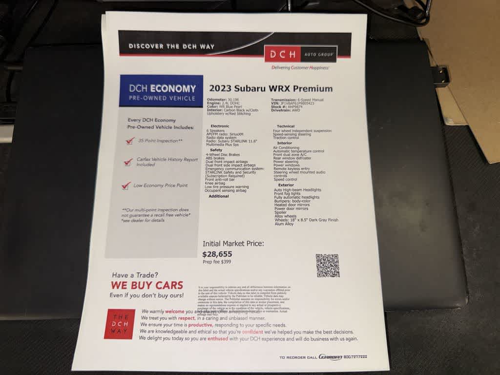 Subaru WRX Premium 2023