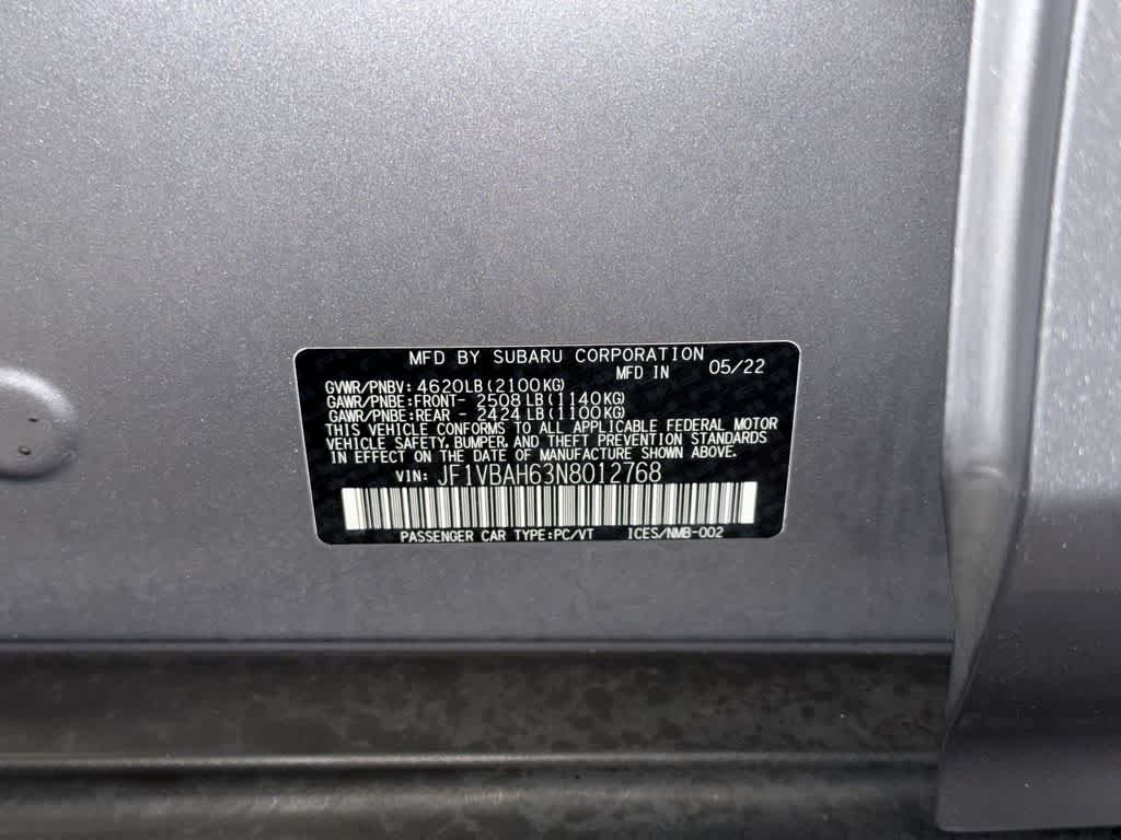 Subaru WRX Premium 2022