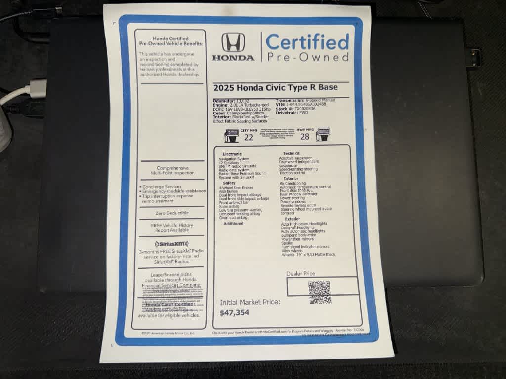 Manual del Honda Civic Type R 2025