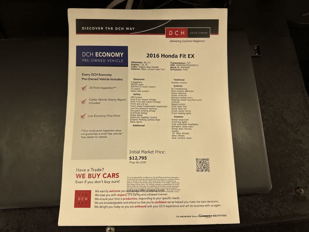 Honda Fit EX 2016