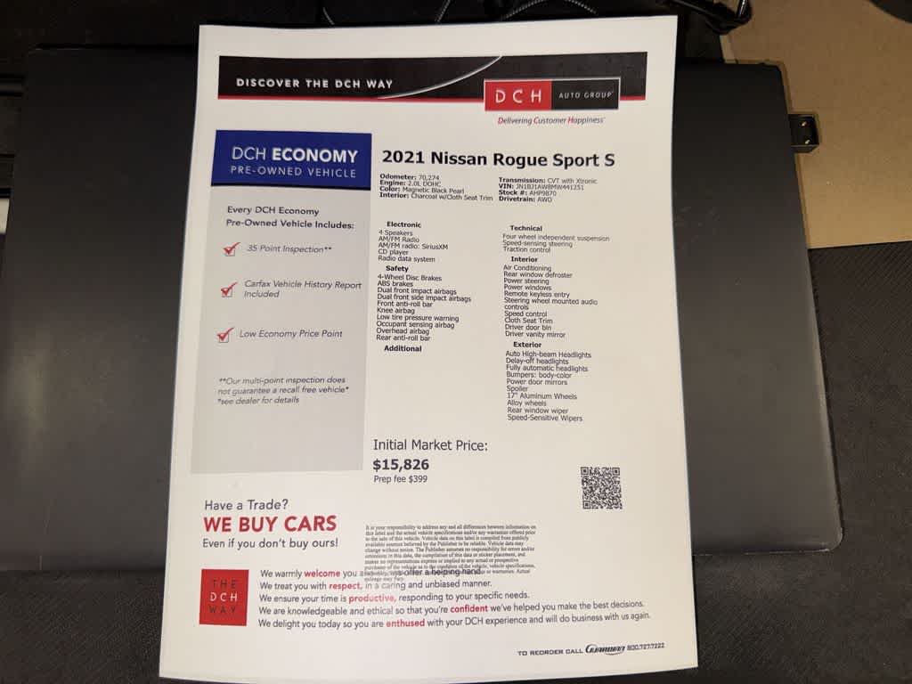 Nissan Rogue Sport S 2021