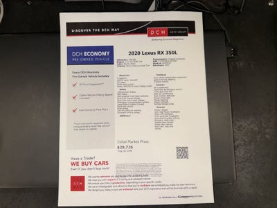 Lexus RX 350L 2020 RX 350L
