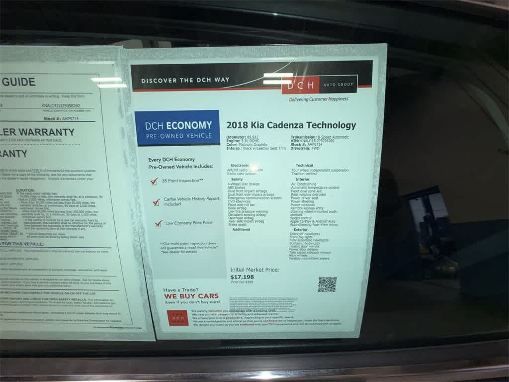 Tecnología del Kia Cadenza 2018