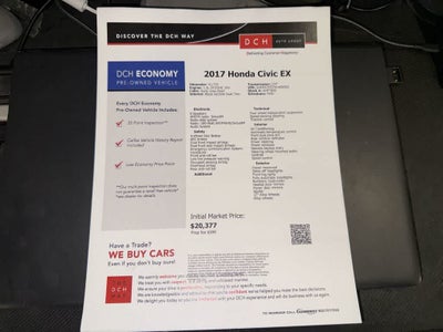 Honda Civic Hatchback EX 2017