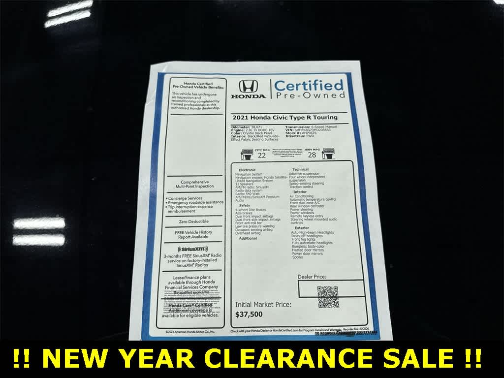 2021 Honda Civic Type R Touring