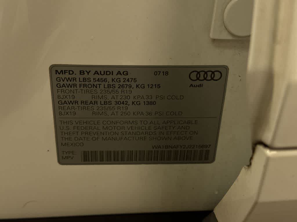 Audi Q5 Tech Premium Plus 2018