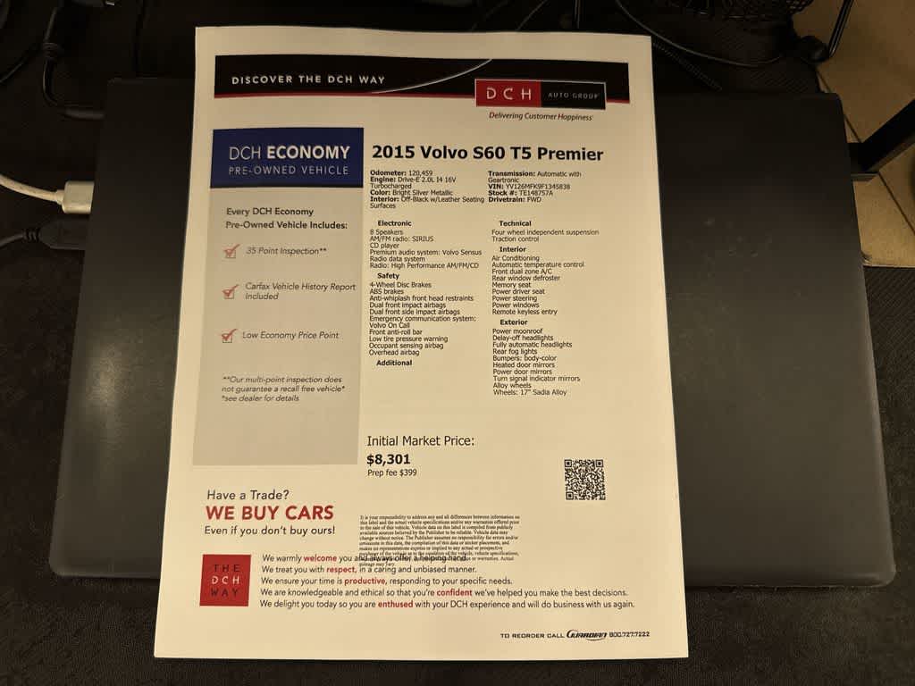 Volvo S60 T5 Drive-E Premier 2015